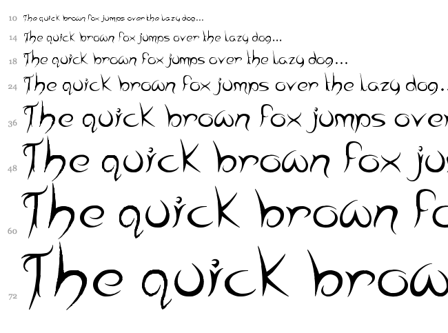 Tribal Times font waterfall